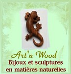 Art`n Wood: créatrice de bijoux et sculptures en matières naturelles, bois, bronze, os, ivoire végétal, corne, cadeaux personnalisés