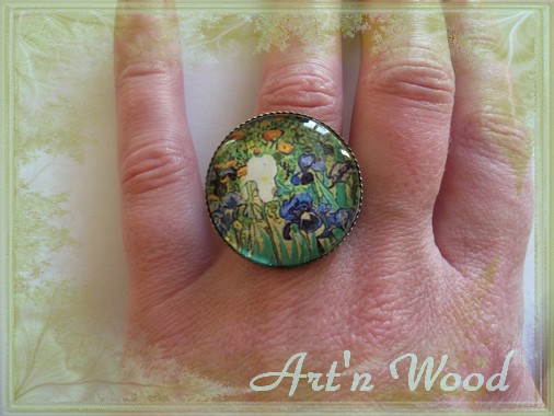 Bague fantaisie les Iris de Vincent Van Gogh