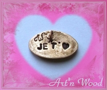 bijou personnalisé, cadeau, dédicace, texte, date, initiales, ballon, rugby, bronze, sportif, supporters, amour, love, souvenir, sur-mesure, Ar`n Wood: artisan d`art, luxe et nature made in France