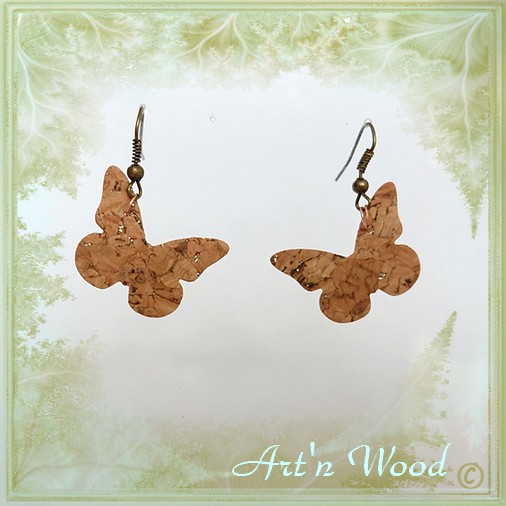 Boucles d'oreille faites main papillon de jour, papillon de nuit