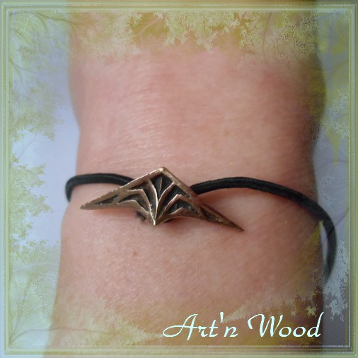 Bracelet artisanal pour sportif cerf-volant en bronze