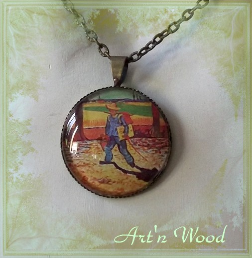 Pendentif fantaisie Le peintre, autoportrait de Vincent Van Gogh