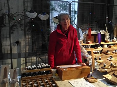 marché de Noël 2019 St Claude calligraphie