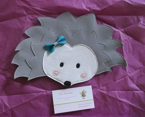 Mini trousse Miss Hérisson de Lili Pirouette boutique Petite Pomme et mini-chouette