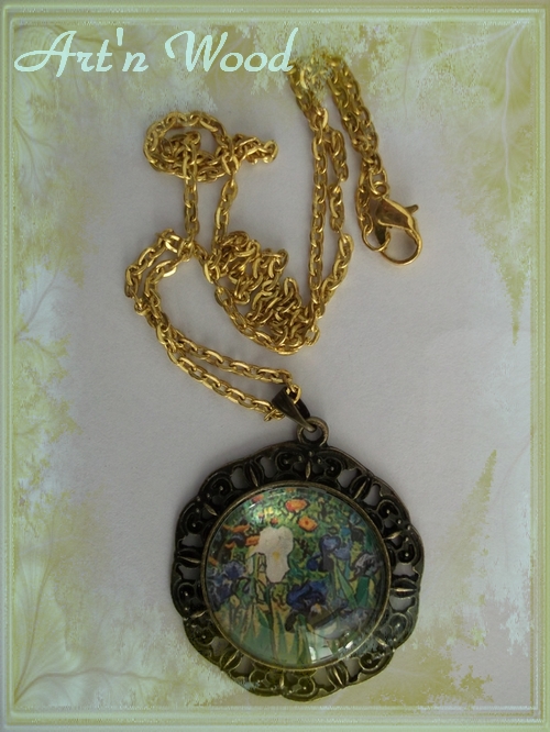 Pendentif fantaisie les Iris de Vincent Van Gogh