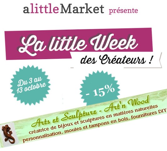 Promo Art`n Wood - ALittleMarket - bijoux, sculptures, fournitures DIY personnalisées